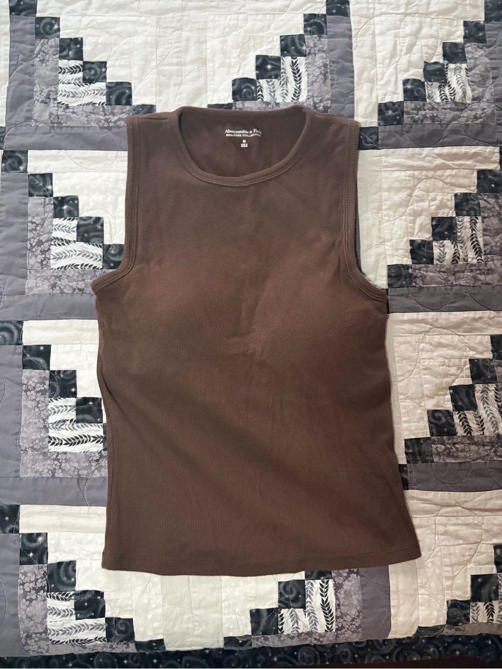 Abercrombie & Fitch Brown Ribbed Tank Top